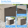 thumbnail image 3 of Chiccushion 30 Gallon Outdoor Patio Box Deck Heavy Duty Weather Resistant Storage Organizer for Backyard Pool Garden, Brown, 3 of 5
