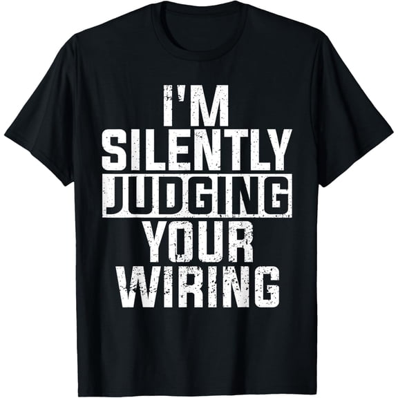 black Shirt Funny Electrician Art For Men Women Professional Electrician T-Shirt