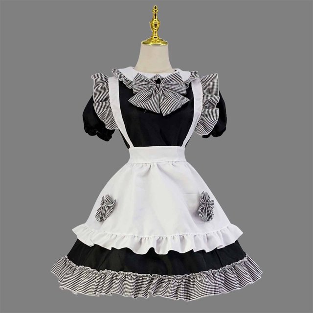 Puntoco Disfraz De Juego Para Mujer, Disfraz De Sirvienta, Vestido De Princesa, Gris, Xxxl,Regalos Para Mujer Joven