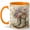 Orange, variant on Garden Boots Coffee Mug, Watercolor Floral Rain Boots and Watering Can Design, 11 oz Ceramic Cup