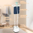 thumbnail image 3 of Advwin 2000W Garment Steamer for Clothes Standing, 10 Steam Levels, 2.7L Water Tank, Commercial and Household Use (Green), 3 of 9