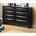 thumbnail image 4 of Dressers | Contemporary 8-Drawer Black Solid Wood Dresser | Black | Wood, 4 of 7
