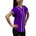 thumbnail image 2 of Lappel Women's Baseball Button Down Jersey College Sports Team Uniforms Hipster Shirts Made in USA, 2 of 4
