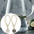 thumbnail image 3 of LCXmlly Mug Lettre Charme Lettre Charme Gobelet Poignée 2 Pcs Rond A Z Lettre Majuscule Décoration d'Identification, 3 of 9