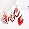 thumbnail image 6 of Valentine's Day Leather Earrings for Women Lightweight Faux Leather Teardrop Dangle Earrings Heart-Shaped Print Drop Earrings Set for Valentine's Day Wife Mom Girlfriend, 6 of 9