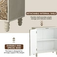 thumbnail image 3 of FOROUTIA Accent Cabinet with Shelves,Vintage  Sideboard Buffet Cabinet with Storage for Living Room,Kitchen, 3 of 6
