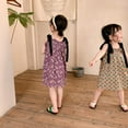 thumbnail image 2 of Baozhu Children's Sleeveless Floral Dress Sweet Summer Girls Vacation Sling Style Suitable for 3-8 Years Knee Length Clothing, 2 of 5