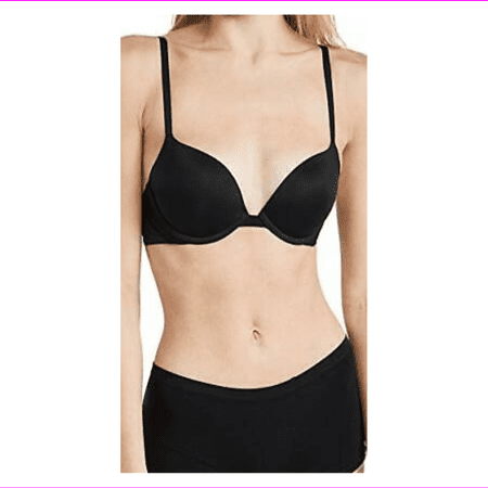 Calvin Klein Underwear Women's Perfectly Fit Flex Push Up Plunge Bra, Black ,34B