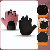 PRETXORVE Half Finger Seamless Outdoor Sports Fitness Wear Windproof Yoga Bicycle Breathable Half Finger Gloves