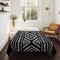 thumbnail image 4 of Black Boho Geometric Tapestry for Bedroom Wall Hanging Tapestry, Vintage Southwestern Stripes Ceiling Backdrop Tapestries Poster Blanket Wall Decor for Teens Room Living Room Dorm 55" x 73", 4 of 8