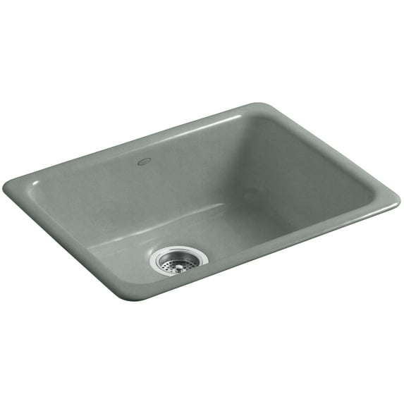Kohler K-6585 Iron Tones 24-1/4" Undermount Single Basin Cast Iron Kitchen Sink - Basalt