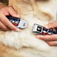 thumbnail image 5 of Ford Pet Collar, Dog Collar Metal Seatbelt Buckle, Mustang Text Tri Bar Stripe, 11 to 16.5 Inches 1.0 Inch Wide, 5 of 8