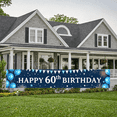 thumbnail image 6 of Blue Balloons Banner Colorful Stars Event Banner 60th Celebration for Birthday Party Indoor Decoration Photo Shoot, 6 of 6