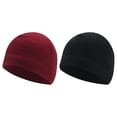thumbnail image 1 of 2 gorros de invierno gruesos para hombre con orejas de calavera para baloncesto y ciclismo. Rojo Oscuro Negro, 1 of 9