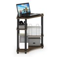 Furinno TurnNTube Space Saving Corner Desk with Shelves, French Oak