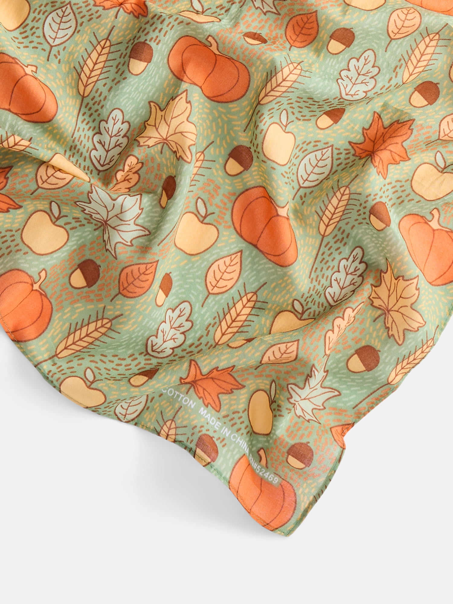 Way To Celebrate Halloween Women's Harvest Patch Bandana, One Size, Sage/Multi