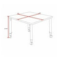 thumbnail image 4 of Regency Kee 30 in. Square Mobile Adjustable Classroom Table- Neo Walnut Top, Black Base & 4 Andy 18 in. Black Stack Chairs, 4 of 9