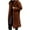 Brown, variant on Hfyihgf Women's Winter Coats Fuzzy Fleece Long Hooded Jackets Button Down Sherpa Faux Fur Warm Long Outwear with Pockets Navy S