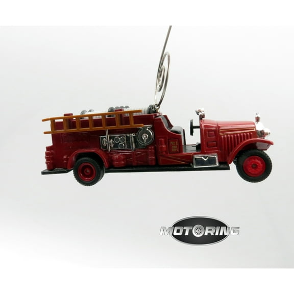 1924 '24 Buffalo Fire Engine Truck Rare Christmas Ornament Plastic