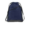 thumbnail image 2 of Port Authority Adult Unisex Plain Cinch Pack Bag True Navy/Blk One Size Fits All, 2 of 2