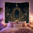 thumbnail image 2 of Moon Garden Archway with Roses and Lanterns, Mystical Cottagecore Style for Garden Lovers, Celestial Wall Decor Housewarming Gift, Tapestry Wall Hanging for Bedroom and Living Room, 2 of 7