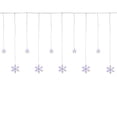 thumbnail image 2 of Northlight LED Star and Snowflake Curtain Christmas Lights - Multicolor - 4.75' Clear Wire - 250ct, 2 of 5