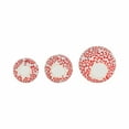 thumbnail image 5 of Sagebrook Home Ceramic Set of 3 Fern Orbs, 4/5/6" White/red, 5 of 6