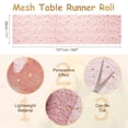 thumbnail image 2 of Caminito de mesa Uxcell color rojo vino, 11" x 45 pies, decoración de malla metálica con lentejuelas, 2 of 6