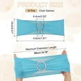 thumbnail image 2 of Uxcell 10 Paquete Fundas para Sillas, Banda de Cubierta de Silla Elástica con Hebilla Deslizante, Lazos de Poliéster para Decoraciones de Fiesta de Boda, Azul Lago, 2 of 6