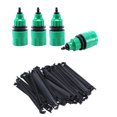 thumbnail image 1 of 4x Garden Hose Pipe One Way Adapter Tap Connector Fitting & 50pcs C-shaped Garden 4 / 7mm Drip Irri, 1 of 5