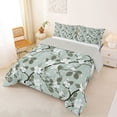 thumbnail image 2 of Erosebridal Flower Floral Queen Comforter Set for Girls, Green Bedding Comforter Set, Gray Reversible, 3pcs, 2 of 6