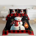 thumbnail image 2 of Manfei Cartoon Snowman Full Size Comforter Sets 3-Piece for Kids, Merry Christmas Bedding Comforter Set, Happy New Year Bedding Sets, Ultra Soft Home Decor, 2 of 8