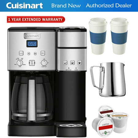 Cuisinart SS-15 12-Cup Coffee Maker and Single-Serve Brewer, Stainless w/K Cups, Carafe, To Go Cups and Extended (Best Coffee Maker With Carafe And Single Serve)
