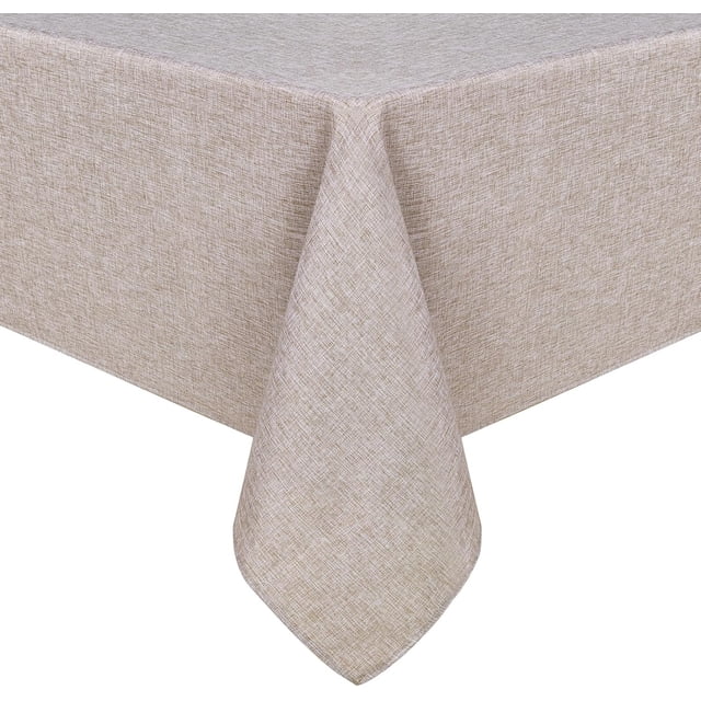 Faux Linen Rectangle Tablecloth Wrinkle Washable RustProof Rectangle Table Cloth for Kitchen Dining Room Holiday Table Cover for Party Dinner Farmhouse Grey X