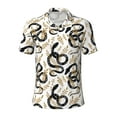 thumbnail image 2 of Daiia Snake Pattern Men’s Polo Shirts,Solid Deck Shirt,Classic Fit, Breathable Cotton Polo for Casual and Sport Wear-Small, 2 of 9