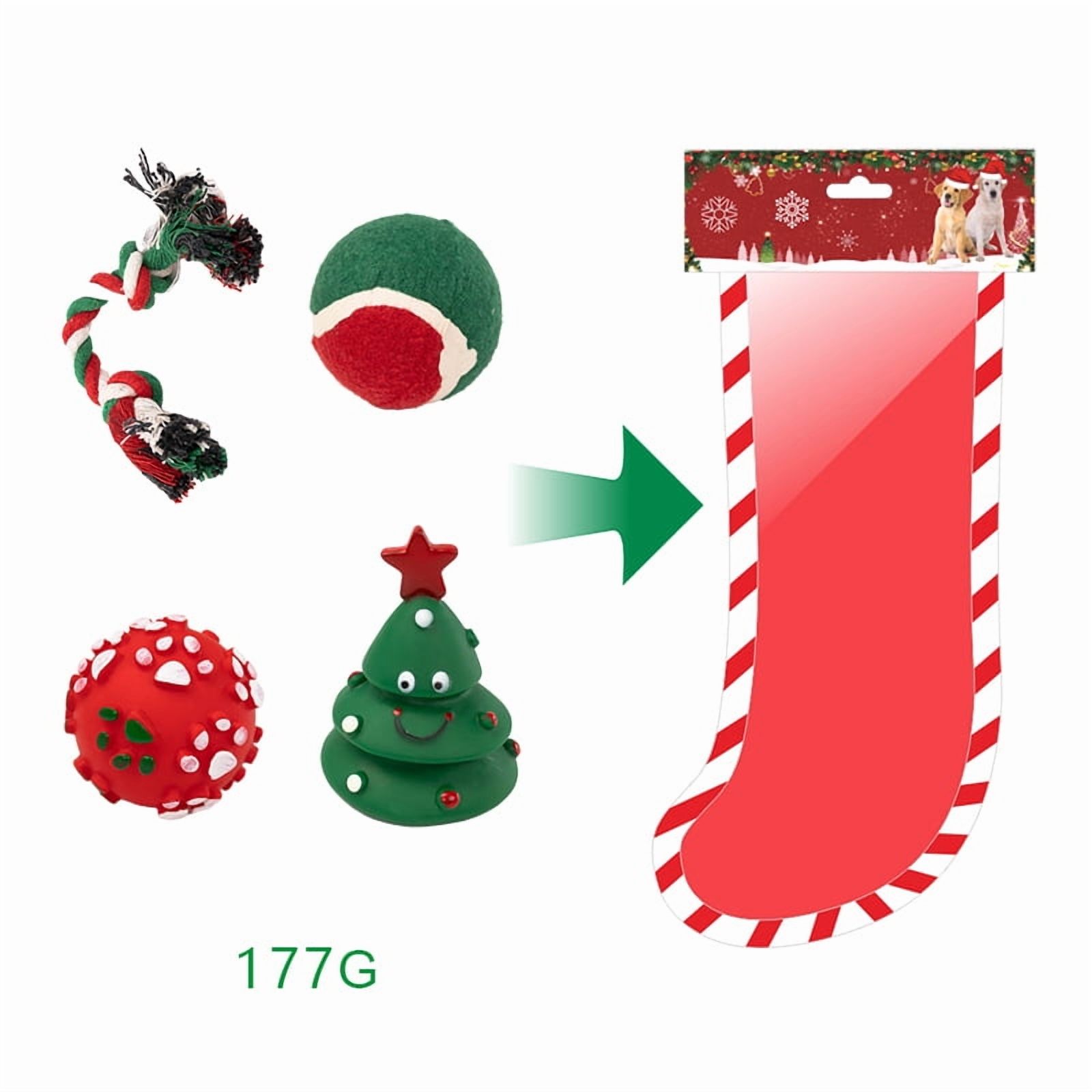 Christmas Stocking Dog Toys, Xmas Squeaky Dog Toys, Dogs Chew Toys Set, Pet Supplies for Interactive Small Medium Large Dogs Christmas Decorations
