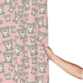 thumbnail image 3 of Shower Curtain, Cute Bear Print Pink Waterproof Fabric Plastic Shower Curtain, Drying Fast Bathroom Curtain with 9 Buttonholes, Ruffle Shower Curtain 60x72in, 3 of 8