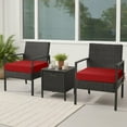 thumbnail image 4 of 4 Pack 100% Waterproof Patio Sofa Cushion Covers, Stretch Outdoor/Indoor Individual Seat Cushion Cover Furniture Protector Sofa Slipcover, Wine Red, 4 of 9