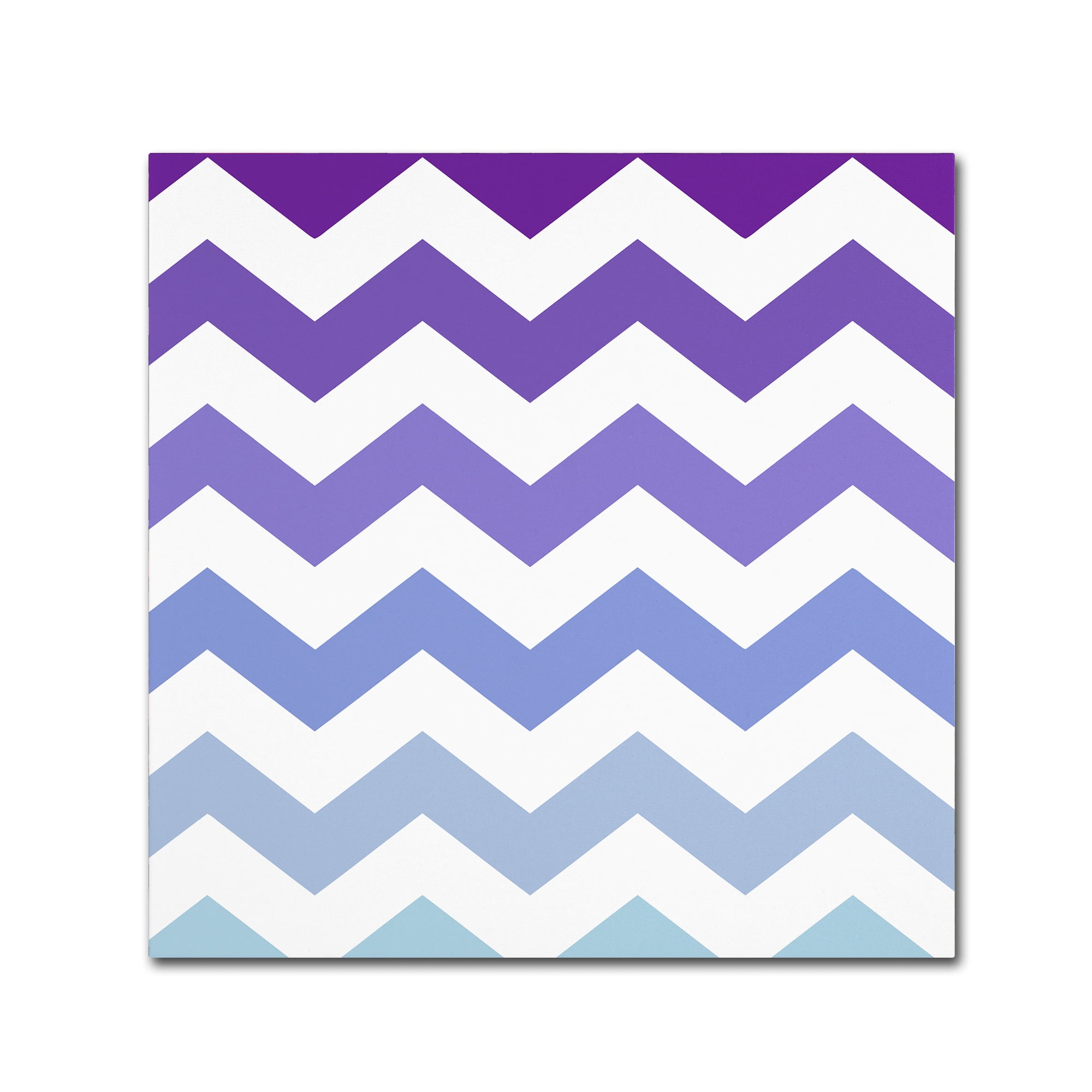 Trademark Fine Art "Purple-Blue Chevron" Canvas Art by Color Bakery