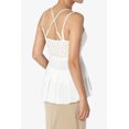 thumbnail image 4 of TheMogan Women's PLUS Cross Strap Smocked Back Crochet Lace Ruffle Peplum Cami Top, 4 of 7