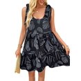 thumbnail image 2 of Women Summer Casual Sleeveless Mini Pleated Tank Vest Dresses, 2 of 7