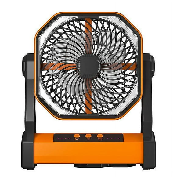 Rechargeable Camping Fan with LED Lantern - 20000mAh Battery, Portable Outdoor Tent Fan with Light and Hook, 4 Speeds