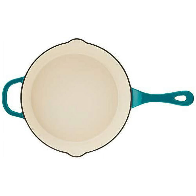 Traditional European-style 5-Piece Enamel Interior Coating Cast Iron Set  for Home Chefs (Teal)