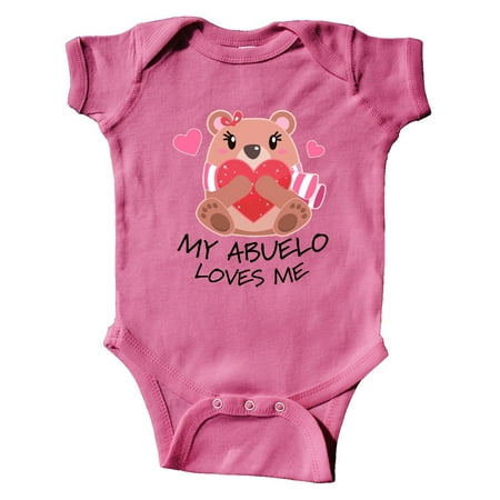 

Inktastic My Abuelo Loves me- bear and hearts Gift Baby Boy or Baby Girl Bodysuit