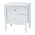 thumbnail image 4 of Baxton Studio Lucera Mid-Century White Twin Size 4-Piece Bobbin Bedroom Set, 4 of 13