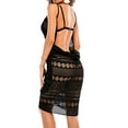 thumbnail image 3 of YouLoveIt Women's Swim Dress Bikini Cover Up Dress Swim Beach Bathing Swimsuit Sleeveless Beachwear Dress Sexy Lace Hollow Out Beach Dresses, 3 of 7