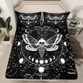 thumbnail image 7 of Feelyou Moth Butterfly Twin Sheet Sets, Tribal Hippie Skeleton Twin Fitted Sheet, Constellation Stars Galaxy Flat Sheet, Lightweight Room Decor, 3pcs, 7 of 7