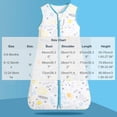 thumbnail image 4 of HAOTAGS Baby Sleep Sack (0-24 Months) Wearable Blanket for Babies 100% Cotton 2-Way Zipper Toddler Sleeping Bag Multicolor Size 0-6 Months, 4 of 8