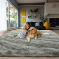 thumbnail image 6 of Jamfeel Fluffy Plush Area Rugs Soft Cozy Print Fuzzy Rugs Floor Carpet for Bedroom Living Room, 4'x6', Gray, 6 of 7