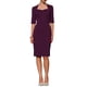 thumbnail image 1 of Vestidos de tubo para mujer INSPIRE CHIC con cinturón, vestido vintage de escote corazón, lápiz, morado, 1 of 4